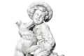 Statue Enfant et son Chien