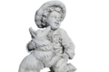 Statue Enfant et son Chien
