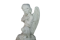 STATUE  DECORATION DE JARDIN EN PIERRE ANGE A GENOUX