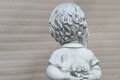 Statue Enfant Bisou tendre avec pot de fleur