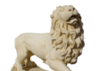 Statue Lion Géant avec Patte droite sur Boule