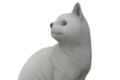statue chat assis