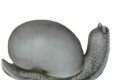 statue petit escargot gris