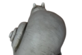 statue petit escargot gris