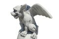 statue en pierre gargouille sur boule