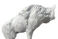 Statue loup à l'affut