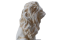 STATUE LION REGARD DROIT