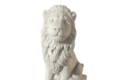 Statue lion assis tête à gauche