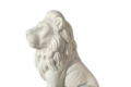 Statue lion assis tête à gauche
