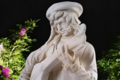 Statue de jardin en pierre Homme : Le Ménestrel