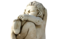 Statue Bébé Endormi dans une main