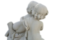 Statue enfants tendrement enlacés