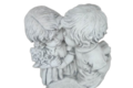 Statue Enfant Bisou tendre avec pot de fleur