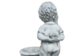 Statue Enfant Bisou tendre avec pot de fleur