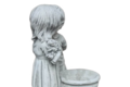 Statue Enfant Bisou tendre avec pot de fleur
