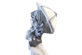 Statue Fillette au Parapluie et panier de fleurs