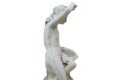 Statue de jardin en pierre Homme Dénudé Assis sur Vasque