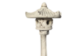 Lanterne pagode chinoise sur pied sculpté
