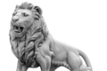 Statue paire de lions debout