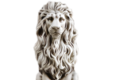STATUE LION REGARD DROIT
