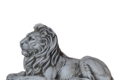 STATUE LION COUCHE