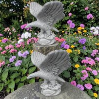 Statues Aigles moyens sur rocher la paire
